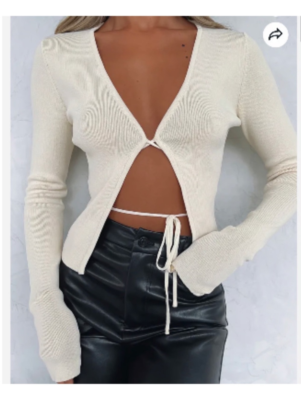 White Fox Boutique Long Sleeve Knit Top